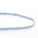 CELINE Triomphe Mini Claude Shoulder Bag Leather Light Blue Auth 209947V-9