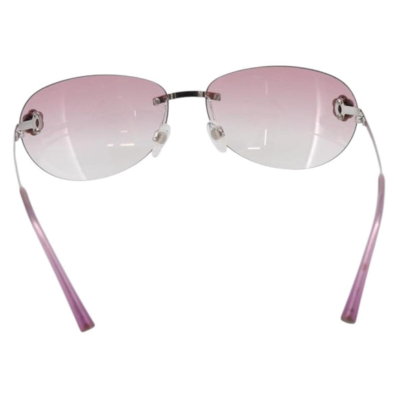 CHANEL Camelia Sunglasses Metal Pink CC Auth 209949V