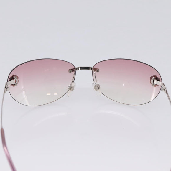 CHANEL Camelia Sunglasses Metal Pink CC Auth 209949V