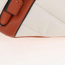 Coach Body Bag Leather Brown White Auth 209957A-13