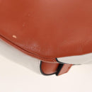 Coach Body Bag Leather Brown White Auth 209957A-15