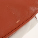 Coach Body Bag Leather Brown White Auth 209957A-16