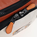 Coach Body Bag Leather Brown White Auth 209957A-18