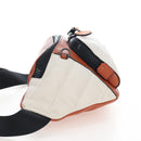 Coach Body Bag Leather Brown White Auth 209957A-5