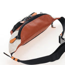 Coach Body Bag Leather Brown White Auth 209957A-7