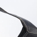 Salvatore Ferragamo Gancini Shoulder Bag Leather Black Gold Auth 209958A-14