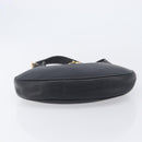 Salvatore Ferragamo Gancini Shoulder Bag Leather Black Gold Auth 209958A-9