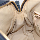 Chloe Paraty Hand Bag Leather 2way Navy Gold Auth 209959V-26