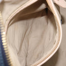 Chloe Paraty Hand Bag Leather 2way Navy Gold Auth 209959V-28