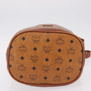 MCM Vicetos Logogram Shoulder Bag PVC Leather Brown Gold Auth 209961-11