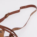 MCM Vicetos Logogram Shoulder Bag PVC Leather Brown Gold Auth 209961-8