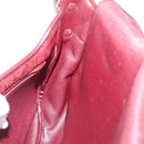 Christian Dior Trotter Canvas Shoulder Bag Bordeaux Gold Auth 209963-22