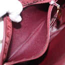 Christian Dior Trotter Canvas Shoulder Bag Bordeaux Gold Auth 209963-24