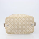 Christian Dior Panarea Hand Bag Canvas Ivory Silver Auth 209976A-11