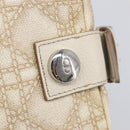 Christian Dior Panarea Hand Bag Canvas Ivory Silver Auth 209976A-12