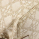 Christian Dior Panarea Hand Bag Canvas Ivory Silver Auth 209976A-14