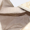 Christian Dior Panarea Hand Bag Canvas Ivory Silver Auth 209976A-23
