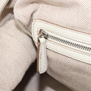 Christian Dior Panarea Hand Bag Canvas Ivory Silver Auth 209976A-24