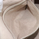 Christian Dior Panarea Hand Bag Canvas Ivory Silver Auth 209976A-25