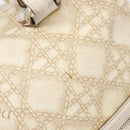 Christian Dior Panarea Hand Bag Canvas Ivory Silver Auth 209976A-8