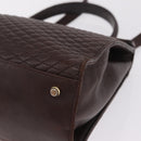 Bally Hand Bag Leather 2way Brown Gold Auth 209977-15