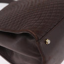 Bally Hand Bag Leather 2way Brown Gold Auth 209977-16