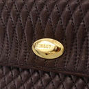 Bally Hand Bag Leather 2way Brown Gold Auth 209977-18