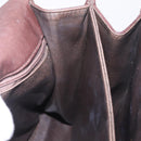 Bally Hand Bag Leather 2way Brown Gold Auth 209977-22