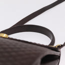 Bally Hand Bag Leather 2way Brown Gold Auth 209977-8