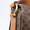 CELINE Macadam Canvas Shoulder Bag PVC Leather Brown Gold Auth 209978A-16