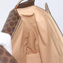 CELINE Macadam Canvas Shoulder Bag PVC Leather Brown Gold Auth 209978A-23