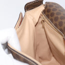 CELINE Macadam Canvas Shoulder Bag PVC Leather Brown Gold Auth 209978A-24