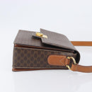 CELINE Macadam Canvas Shoulder Bag PVC Leather Brown Gold Auth 209978A-4