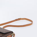 CELINE Macadam Canvas Shoulder Bag PVC Leather Brown Gold Auth 209978A-8