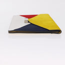CELINE Clutch Bag Suede Calfskin leather Multicolor Silver Auth 209979A-5