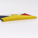 CELINE Clutch Bag Suede Calfskin leather Multicolor Silver Auth 209979A-7