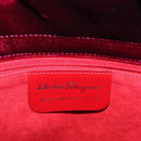 Salvatore Ferragamo Gancini Tote Bag Velor Purple Silver Auth 209980V-15