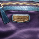 Miu Miu Hand Bag Vitellolux 2way Navy Gold Auth 209982A-23