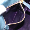 Miu Miu Hand Bag Vitellolux 2way Navy Gold Auth 209982A-28