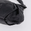 Miu Miu Hand Bag Vitellolux Black Silver Auth 209983A-11