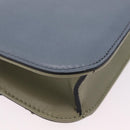 Valentino Chain Shoulder Bag Leather Light Blue Gold Auth 209984V-13