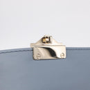 Valentino Chain Shoulder Bag Leather Light Blue Gold Auth 209984V-18