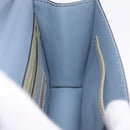 Valentino Chain Shoulder Bag Leather Light Blue Gold Auth 209984V-22