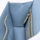 Valentino Chain Shoulder Bag Leather Light Blue Gold Auth 209984V-23