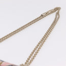 Valentino Chain Shoulder Bag Leather Light Blue Gold Auth 209984V-8