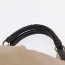Salvatore Ferragamo Gancini Shoulder Bag Leather Beige Auth 209985-10