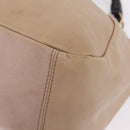 Salvatore Ferragamo Gancini Shoulder Bag Leather Beige Auth 209985-14