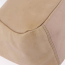 Salvatore Ferragamo Gancini Shoulder Bag Leather Beige Auth 209985-15
