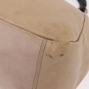 Salvatore Ferragamo Gancini Shoulder Bag Leather Beige Auth 209985-16