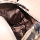 Salvatore Ferragamo Gancini Shoulder Bag Leather Beige Auth 209985-21
